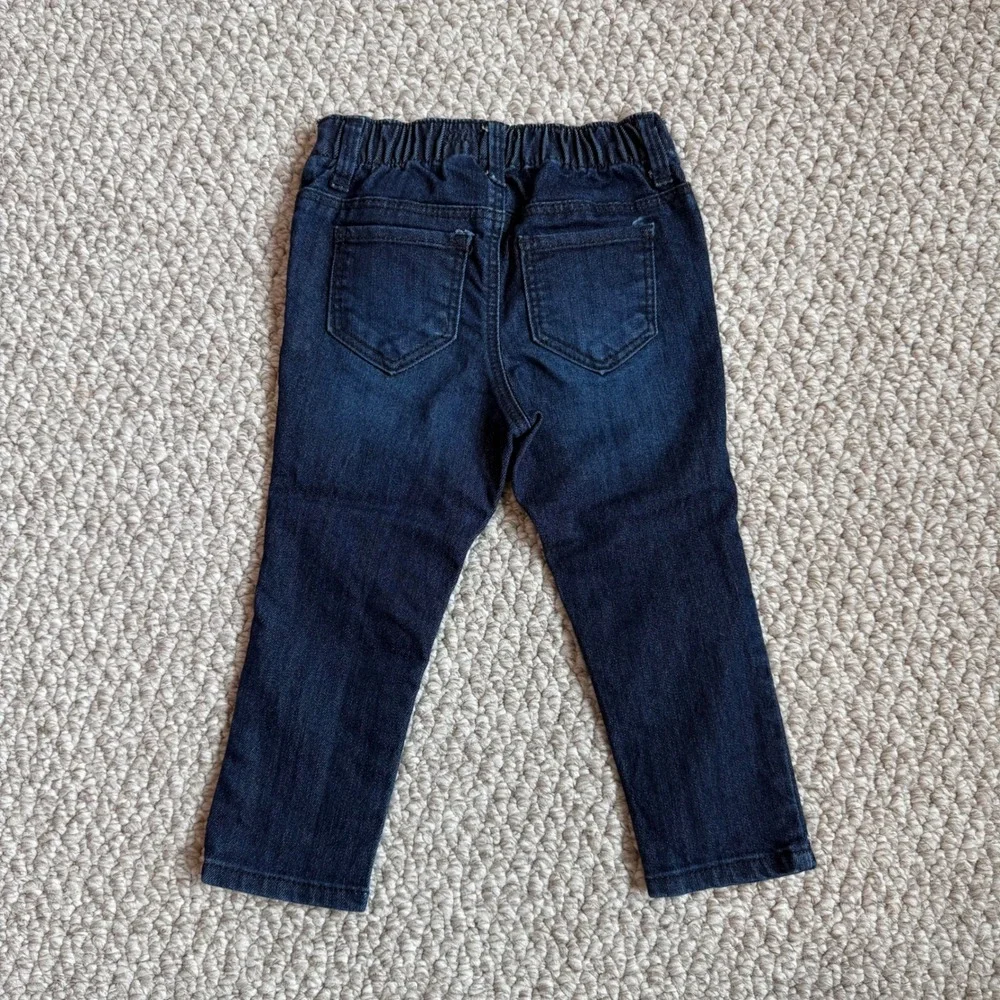 OshKosh B'gosh Kids Skinny Jeans Dark Wash Elastic‎ Waist Toddler Size 24 Months